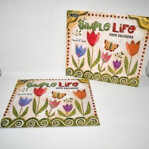 LANG Simple Life 2026 Wall Calendar, Made in USA, Linen Embossed, NWT